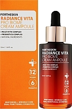 Krem-serum do twarzy z efektem liftingu - Fortheskin Radiance Vita Pro Biome Cream Ampoule — Zdjęcie N2