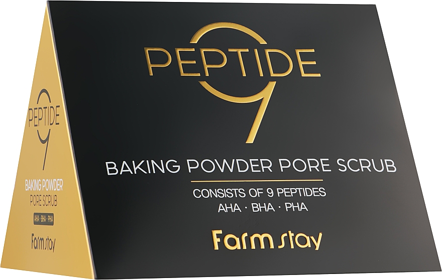 Peeling z kompleksem peptydowym i aminokwasami - FarmStay Peptide 9 Baking Powder Pore Scrub — Zdjęcie N3