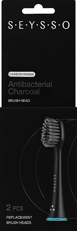 Wymienna główka szczoteczki do zębów, 2 szt. - SEYSSO Carbon Antibacterial — Zdjęcie N1