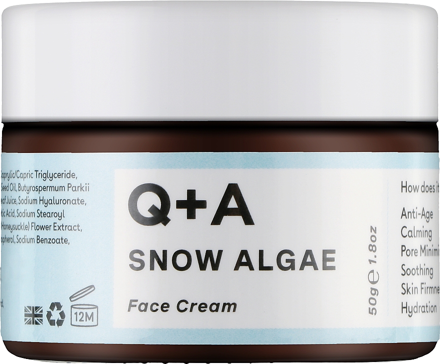 Intensywny krem do twarzy z algami śnieżnymi - Q+A Snow Algae Intensiv Face Cream