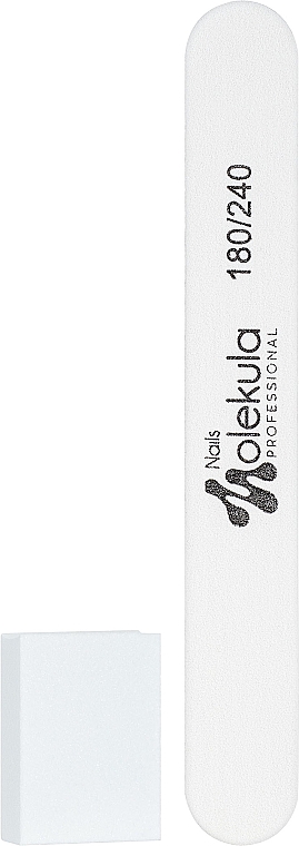 Jednorazowy zestaw do manicure, biały - Nails Molekula 180/240 — Zdjęcie N1