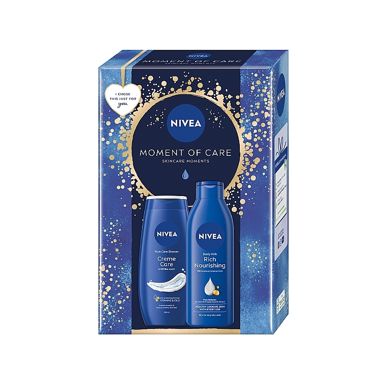 Zestaw - NIVEA Moment Of Care (sh/gel/250ml + b/milk/250ml) — Zdjęcie N1