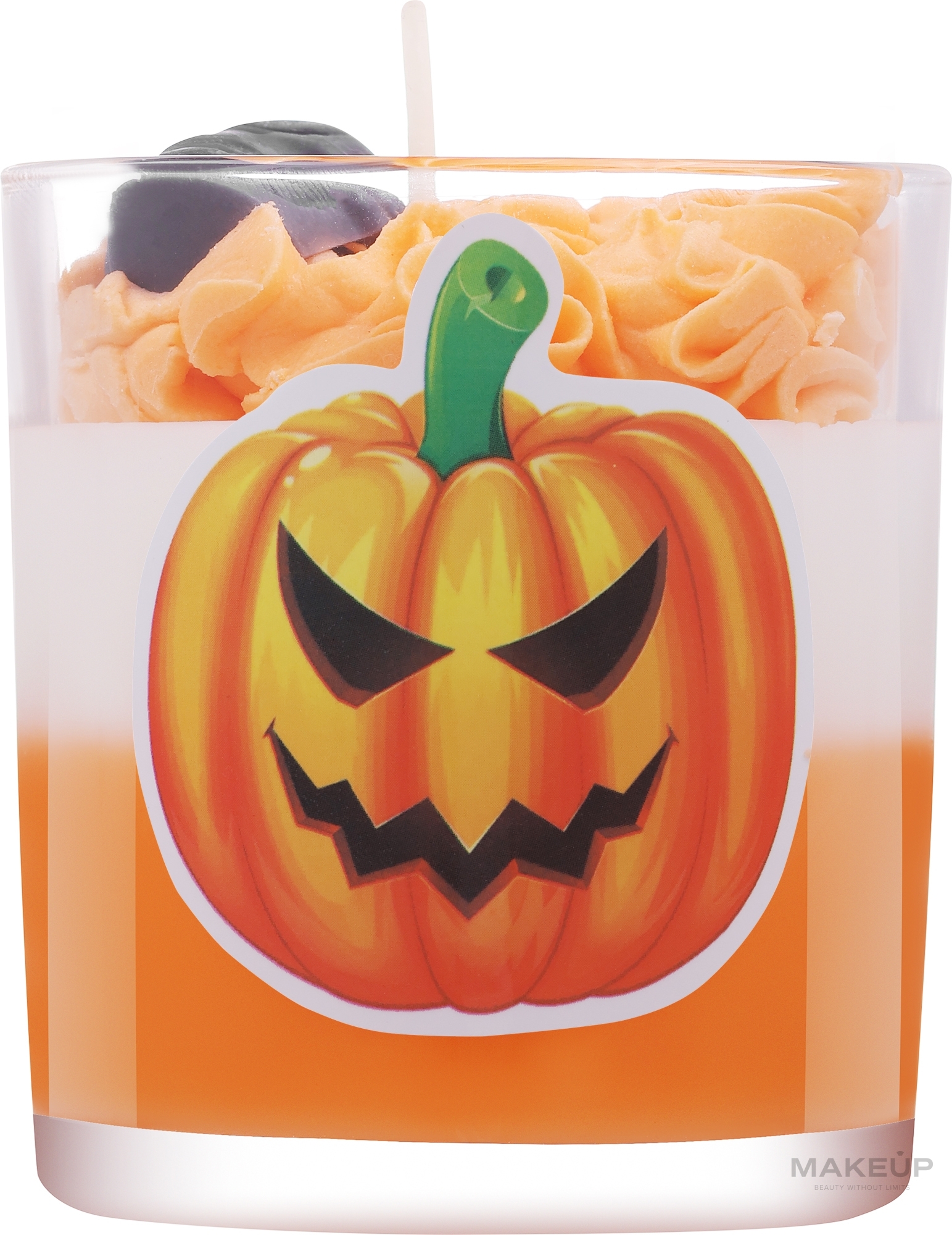 Świeca dekoracyjna Halloween, dynia z krzywym uśmiechem - KaWilamowski Scented Candle — Zdjęcie 230 ml