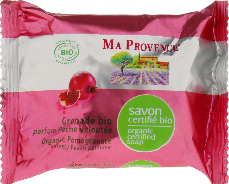 Organiczne mydło w kostce Granat - Ma Provence Pomegranate Organic Soap — Zdjęcie N1