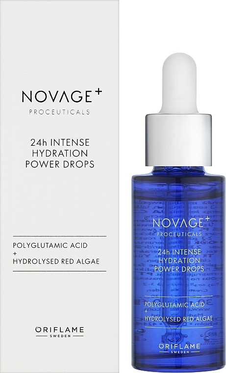 Serum intensywnie nawilżające - Oriflame Novage+ Proceuticals 24h Intense Hydration Power Drops — Zdjęcie N2