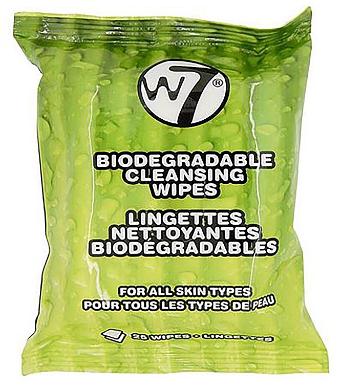 Mokre chusteczki do demakijażu - W7 Biodegradable Cleansing Wipes — Zdjęcie N1