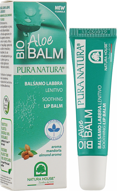 Kojący balsam do ust z ekstraktem z aloesu i olejem ze słodkich migdałów - Natura House Soothing Lip Balm — Zdjęcie N2