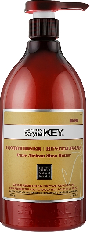 Odżywka do włosów suchych, zniszczonych i z rozdwojonymi końcówkami - Saryna Key Pure African Shea Damage Repair Conditioner — Zdjęcie N4