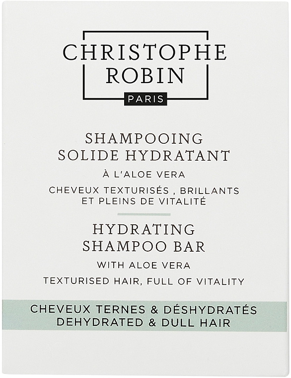 Szampon w kostce do włosów z aloesem - Christophe Robin Hydrating Shampoo Bar with Aloe Vera — Zdjęcie N2