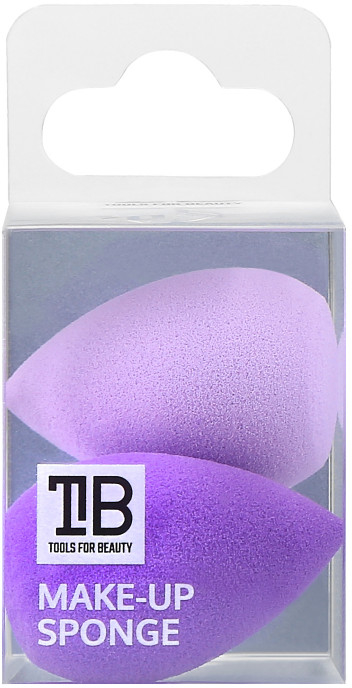 Minigąbki do makijażu, 2 szt. - Tools For Beauty Mini Concealer Makeup Sponge Purple — фото N1