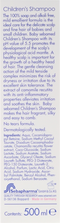 Szampon do włosów dla dzieci - Sebamed Baby Shampoo — Zdjęcie N5
