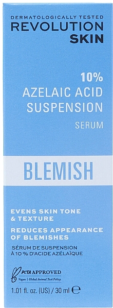 Serum do twarzy z kwasem azelainowym 10% - Revolution Skincare 10% Azelaic Acid Suspension Serum — Zdjęcie N2