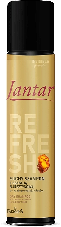 Odświeżający suchy szampon z esencją bursztynową do każdego rodzaju włosów - Farmona Jantar Refresh — Zdjęcie N1