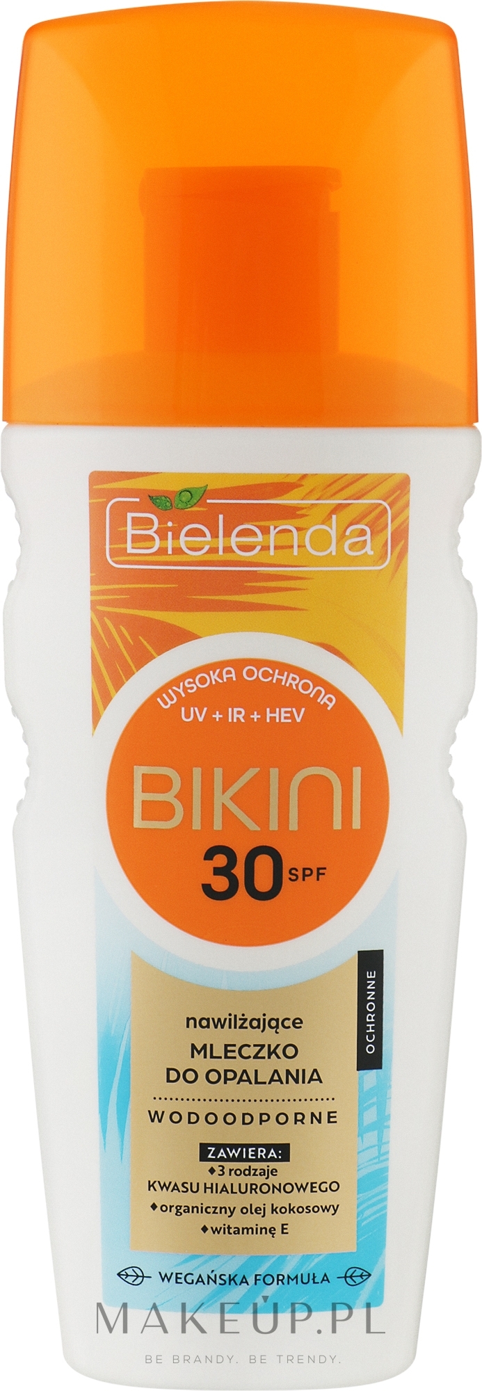 Nawilżające mleczko do opalania z filtrem przeciwsłonecznym SPF 30 - Bielenda Bikini — Zdjęcie 175 ml