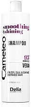 Szampon do kręconych, matowych włosów z suchymi końcami - Delia Cameleo Smoothing & Shining Shampoo — Zdjęcie N1