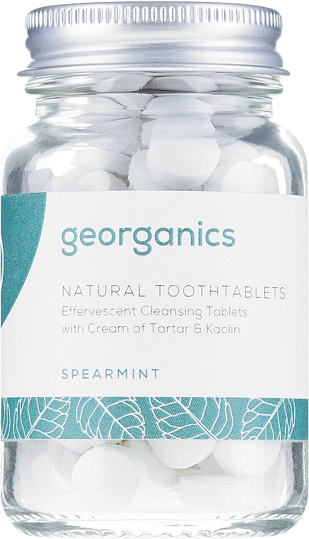 Tabletki do mycia zębów Mięta - Georganics Natural Toothtablets Spearmint — Zdjęcie N2