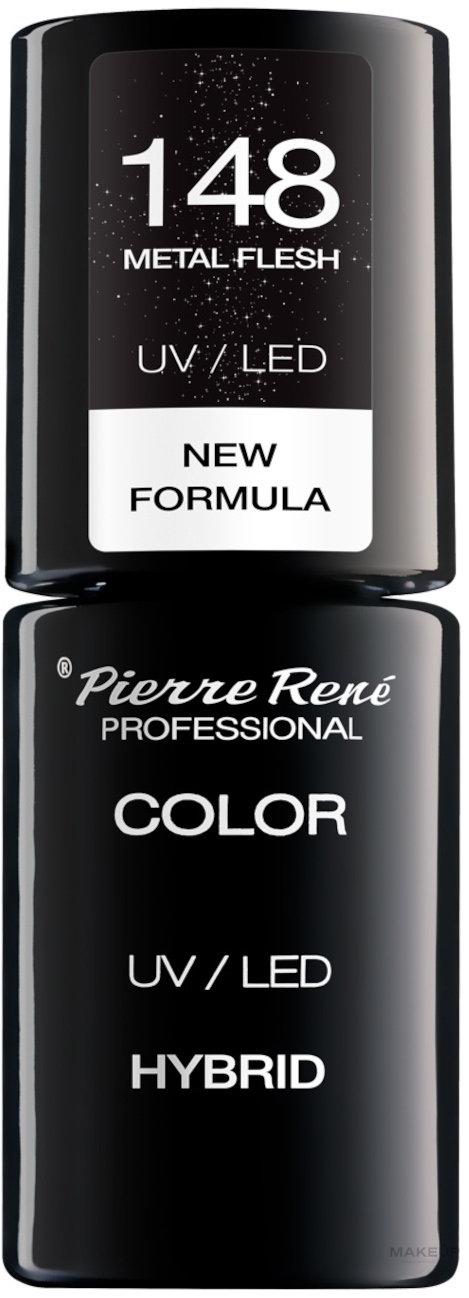 WYPRZEDAŻ Lakier do paznokci - Pierre Rene UV/LED Hybrid Color Polish New Formula * — Zdjęcie 148 - Metal Flesh