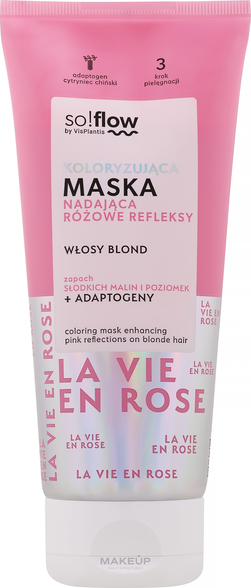 Koloryzująca maska nadająca różowe refleksy - SO!FLOW Pink Reflections Mask — Zdjęcie 200 ml