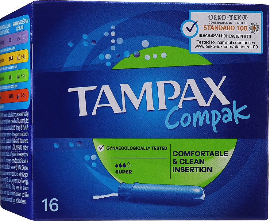 Tampony z aplikatorem, 16 szt. - Tampax Compak Discreet Tampons — Zdjęcie N1