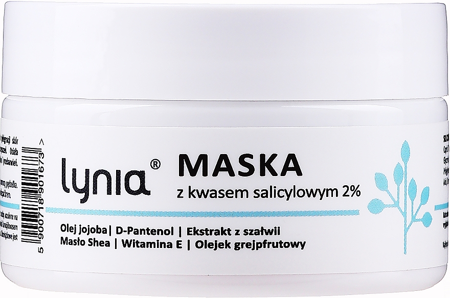Maska do twarzy z kwasem salicylowym 2% - Lynia — Zdjęcie N1