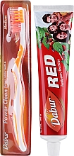 Kup Zestaw z pomarańczową szczoteczką - Dabur Red (toothbrush/1pc + toothpaste/200g)