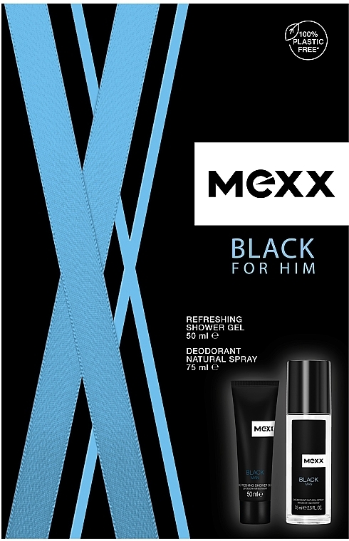 Mexx Black Man - Zestaw (deo 75 ml + sh/gel 50 ml) — Zdjęcie N1