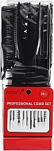 Zestaw profesjonalnych grzebieni, 10 szt. - Redberry Professional Comb Set Black — Zdjęcie N1