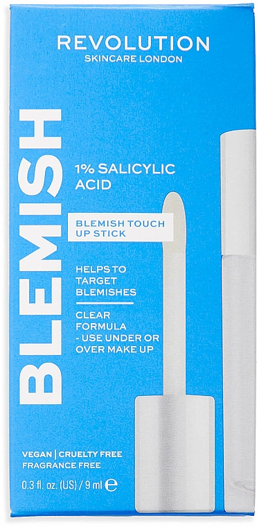 Przeciwzapalny sztyft z kwasem salicylowym do twarzy - Revolution Skincare 1% Salicylic Acid Blemish Touch Up Stick — Zdjęcie N1
