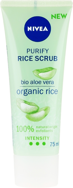 Oczyszczający peeling ryżowy do twarzy Bio aloes i organiczny ryż - Nivea Purify Rice Scrub — Zdjęcie N4