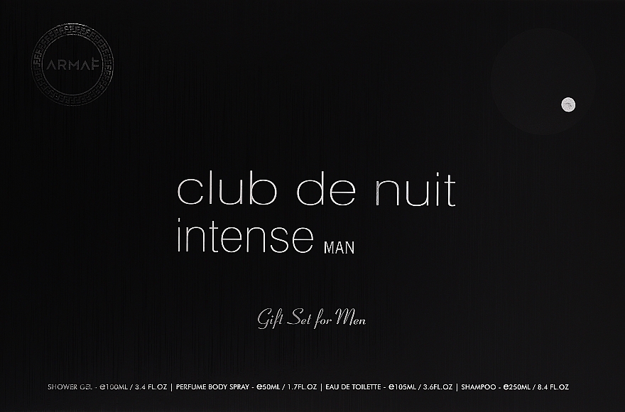 Armaf Club De Nuit Intense Man - Zestaw (edt 105 ml + deo/spray 50 ml + sh/gel 100 ml + sh 250 ml) — Zdjęcie N1