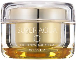 Krem do twarzy z wyciągiem ze śluzu ślimaka - Missha Super Aqua Cell Renew Snail Cream — Zdjęcie N1