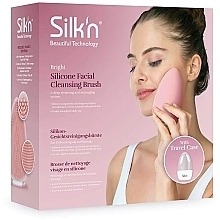 PRZECENA! Szczoteczka do mycia twarzy, różowa - Silk'n Bright Silicone Pink Facial Cleansing Brush * — Zdjęcie N2