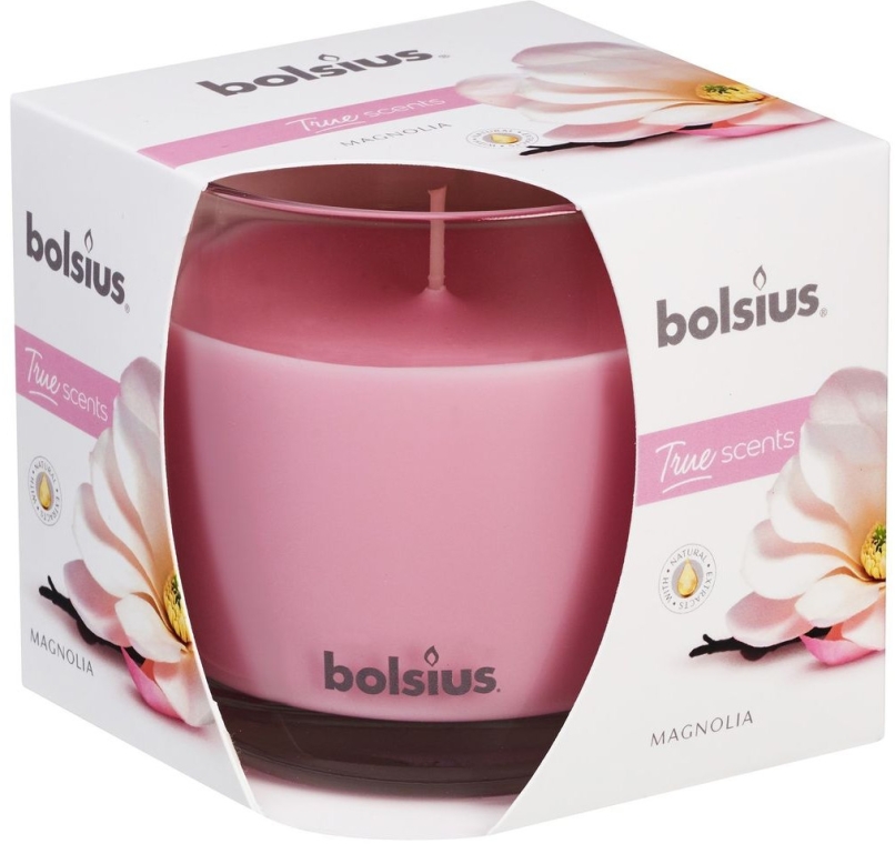 Zapachowa świeca w szkle Magnolia, 95/95 mm - Bolsius True Scents Candle — Zdjęcie N1