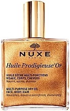 Kup Suchy olejek ze złotymi drobinkami do pielęgnacji twarzy, ciała i włosów - Nuxe Huile Prodigieuse Multi-Purpose Care Multi-Usage Dry Oil Golden Shimmer