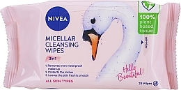 Biodegradowalne chusteczki micelarne do demakijażu - NIVEA Biodegradable Micellar Cleansing Wipes 3 In 1 Swan — Zdjęcie N1