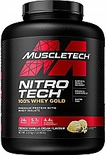 Białko serwatkowe o smaku waniliowym - MuscleTech Nitro-Tech 100% Whey Gold French Vanilla Cream — Zdjęcie N2