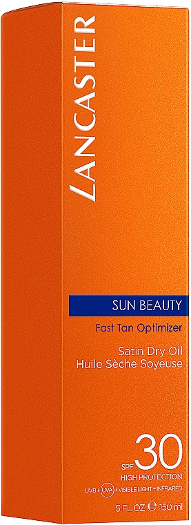 Wodoodporny olejek do opalania SPF 30 - Lancaster Sun Beauty Satin Sheen Oil — Zdjęcie N3