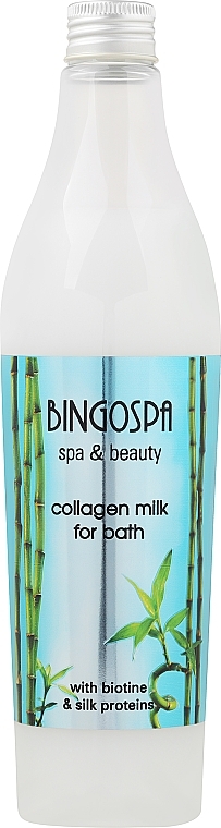 Mleczko kolagenowe z proteinami jedwabiu do kąpieli - BingoSpa Collagen Lotion With Silk Proteins Bath