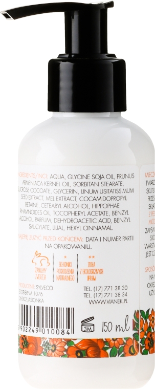 Odżywcze mleczko do demakijażu z ekstraktem z nasion lnu - Vianek Seria pomarańczowa odżywcza — Zdjęcie N2