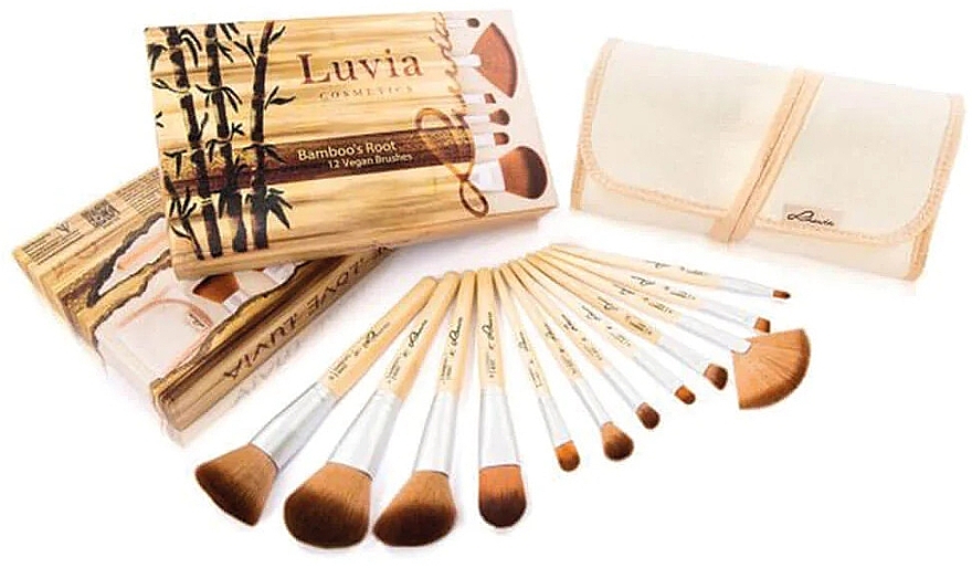 Zestaw pędzli do makijażu, 12 szt. - Luvia Cosmetics Bamboo’s Root Brush Set — Zdjęcie N1