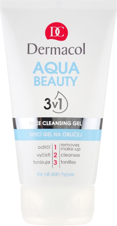 Żel do mycia twarzy 3 w 1 - Dermacol Aqua Beauty 3-in-1 Face Cleansing Gel — Zdjęcie N1