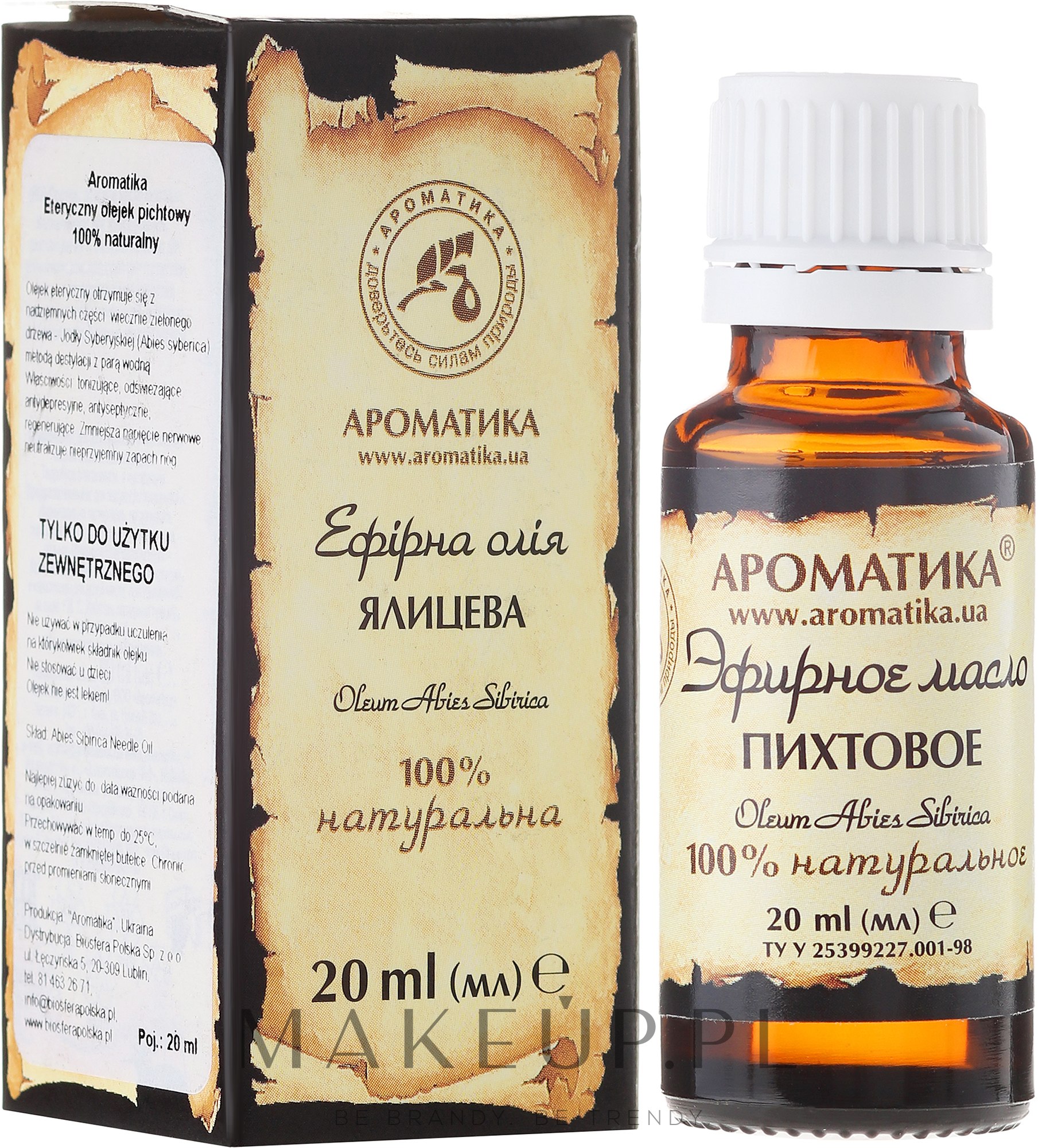 100% naturalny olejek jodłowy - Aromatika — Zdjęcie 20 ml