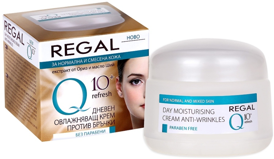 Krem nawilżający przeciw zmarszczkom do skóry normalnej i mieszanej na dzień - Regal Q10+Refresh Day Moistursing Cream Anti-Wrinkles — Zdjęcie N1