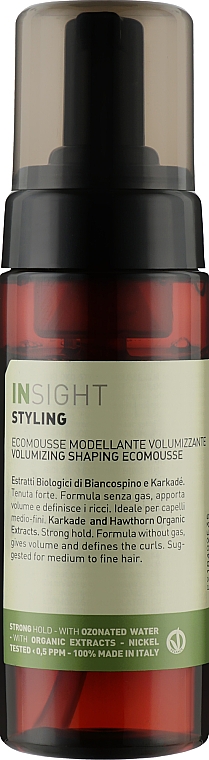 Ekologiczna pianka zwiększająca objętość i modelująca włosy - Insight Styling Volumizing Ecomousse — Zdjęcie N1