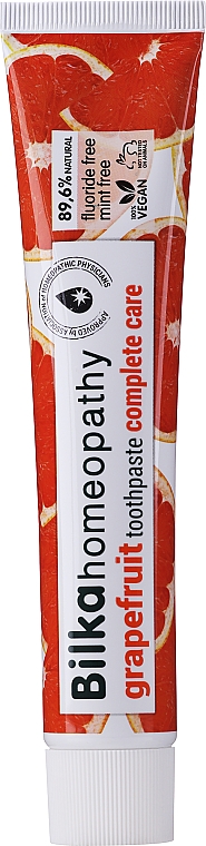 Homeopatyczna pasta do zębów Grejpfrut - Bilka Homeopathy Grapefruit Toothpaste — Zdjęcie N1