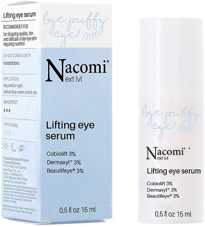 Liftingujące serum pod oczy - Nacomi Next Level Lifting Eye Serum — Zdjęcie N1