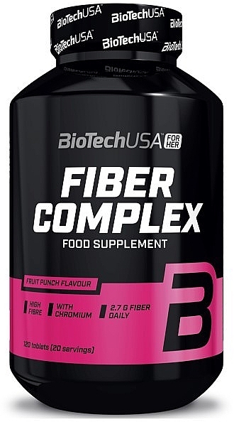 Smakowe tabletki do żucia do kontroli wagi - BiotechUSA Fiber Complex — Zdjęcie N1