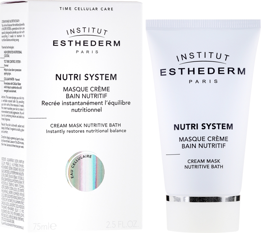 Odżywcza maska-krem do twarzy - Institut Esthederm Nutri System Cream Mask Nutritive Bath — Zdjęcie N1
