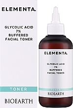 Tonik do twarzy z kwasem glikolowym - Bioearth Elementa Glycolic Acid 7% Buffered Facial Toner — Zdjęcie N2