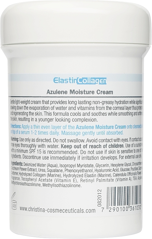 Nawilżający krem do skóry normalnej - Christina Elastin Collagen Azulene Moisture Cream — Zdjęcie N6